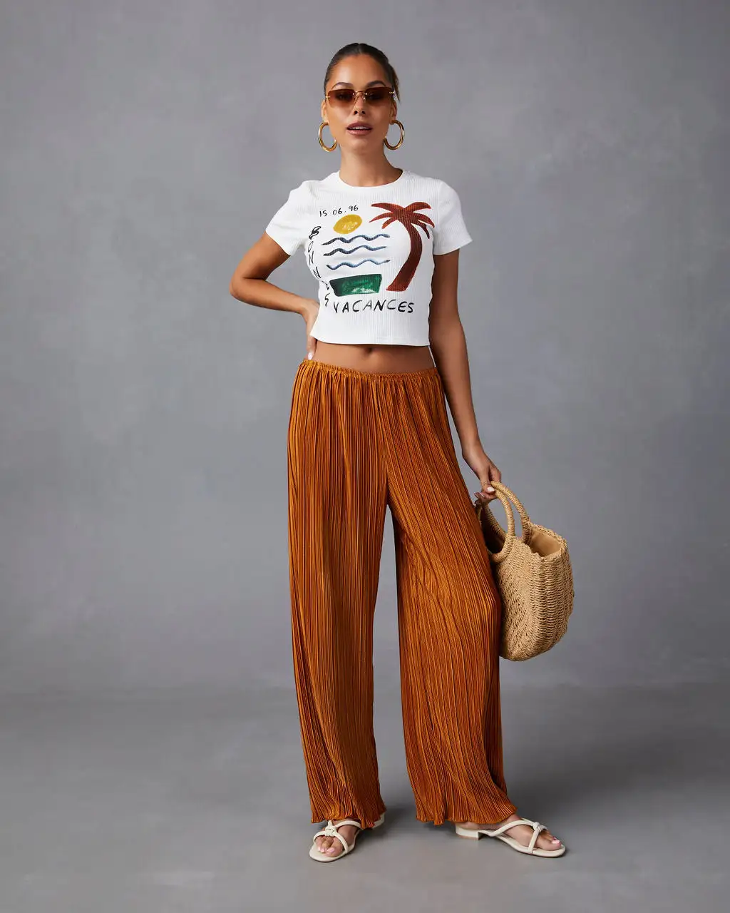 Bonnes Vacances Cropped Tee - White 7 Bonnes Vacances Cropped Tee - White - Image 7