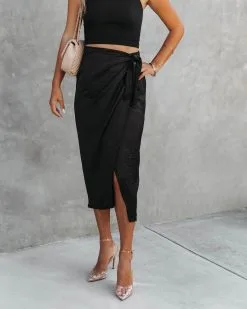 TYCH-001 Magda Wrap Midi Skirt - Black - FINAL SALE 11 TYCH-001 Magda Wrap Midi Skirt - Black - FINAL SALE -clothes Sales MagdaWrapMidiSkirtBlack2