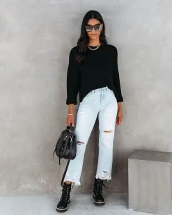 Maggie Relaxed Knit Pullover - Black - FINAL SALE 14 Maggie Relaxed Knit Pullover - Black - FINAL SALE -clothes Sales MaggieRelaxedKnitPulloverBlack8