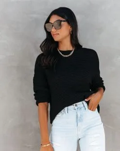 Maggie Relaxed Knit Pullover - Black - FINAL SALE 17 Maggie Relaxed Knit Pullover - Black - FINAL SALE -clothes Sales MaggieRelaxedKnitPulloverBlack82