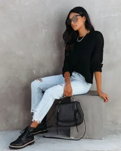 Maggie Relaxed Knit Pullover - Black - FINAL SALE 16 Maggie Relaxed Knit Pullover - Black - FINAL SALE -clothes Sales MaggieRelaxedKnitPulloverBlack96