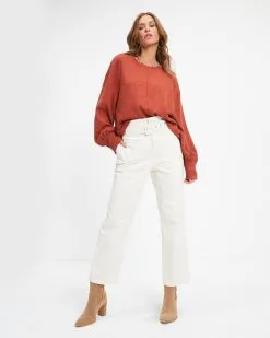 Marcela Knit Pullover Sweater - Rust - FINAL SALE -clothes Sales Marcela Knit Pullover Sweater Rust 1428copy