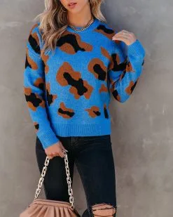 Markus Knit Leopard Sweater - FINAL SALE -clothes Sales MarcusKnitLeopardSweater85