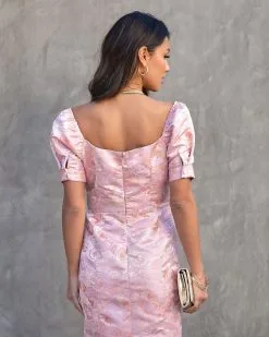 Marie Antoinette Jacquard Puff Sleeve Midi Dress - FINAL SALE -clothes Sales MarieAntoinetteJacquardPuffSleeveMidiDress 53