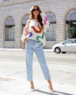 Masterpiece Knit Sweater - Cream - SALE -clothes Sales MasterpieceKnitSweater Cream1