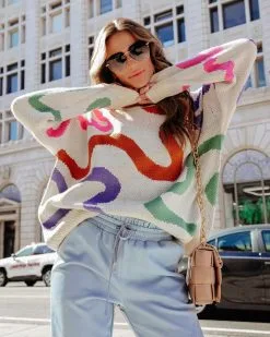 Masterpiece Knit Sweater - Cream - SALE -clothes Sales MasterpieceKnitSweater Cream43