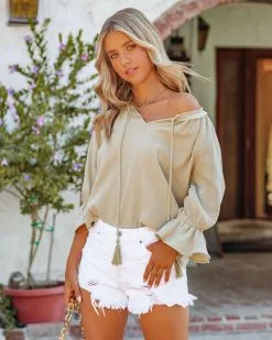 NEWB-001 Matty Cotton Tassel Top - Thyme - LAST CHANCE 15 NEWB-001 Matty Cotton Tassel Top - Thyme - LAST CHANCE -clothes Sales MattyCottonTasselTopThyme72