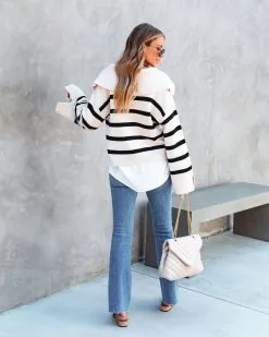 Maxwell Striped Knit Pullover Sweater - Beige - FINAL SALE 9 Maxwell Striped Knit Pullover Sweater - Beige - FINAL SALE -clothes Sales Maxwellstripedknitpulloversweaterbiege43