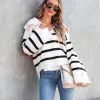 Maxwell Striped Knit Pullover Sweater - Beige - FINAL SALE