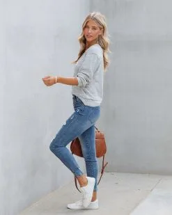 Mendoza V-Neck Knit Pullover - Heather Grey - FINAL SALE -clothes Sales MendozaneckKnitSweaterHeatherGrey22