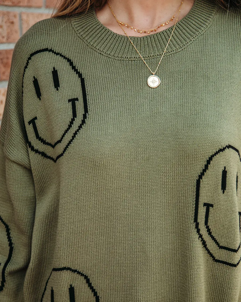 Million Dollar Smiles Knit Pullover Sweater - Olive - FINAL SALE 2 Million Dollar Smiles Knit Pullover Sweater - Olive - FINAL SALE - Image 2