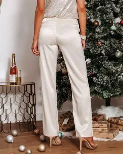 Missing Piece Pocketed Matte Satin Pants - Champagne - FINAL SALE 10 Missing Piece Pocketed Matte Satin Pants - Champagne - FINAL SALE -clothes Sales Missingpiecesatintwopiecechampagne37