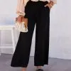 HEM-001 Moonlight Soul Pocketed Wide Leg Pants - Black - LAST CHANCE
