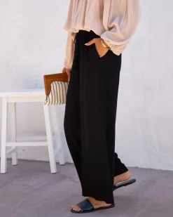HEM-001 Moonlight Soul Pocketed Wide Leg Pants - Black - LAST CHANCE 15 HEM-001 Moonlight Soul Pocketed Wide Leg Pants - Black - LAST CHANCE -clothes Sales MoonlightSoulPocketedWideLegPantsBlack14