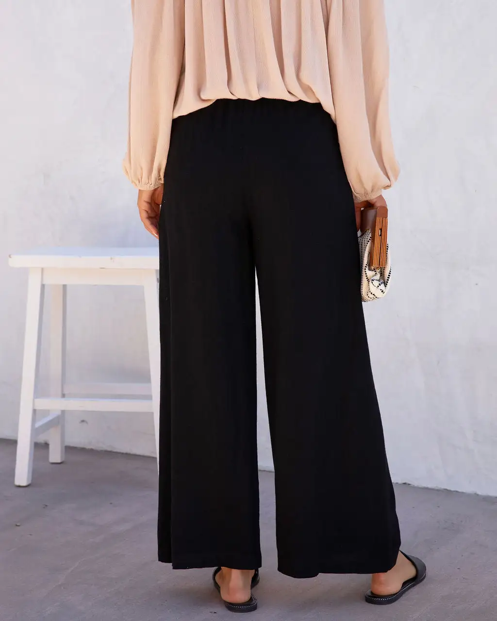 HEM-001 Moonlight Soul Pocketed Wide Leg Pants - Black - LAST CHANCE 2 HEM-001 Moonlight Soul Pocketed Wide Leg Pants - Black - LAST CHANCE - Image 2