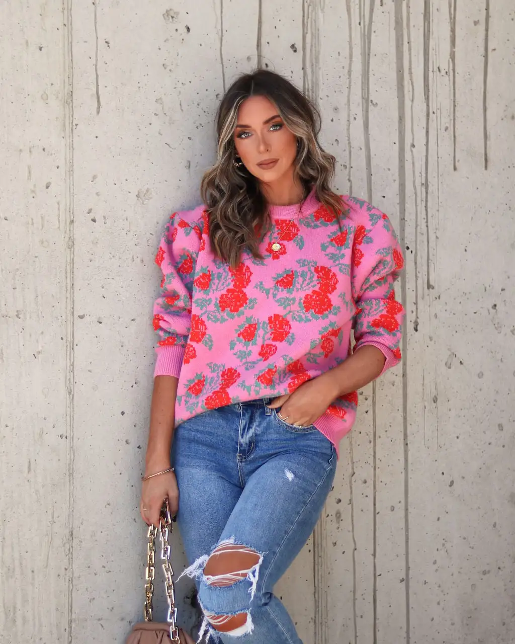 Stop And Smell The Roses Knit Pullover Sweater - FINAL SALE 1 Stop And Smell The Roses Knit Pullover Sweater - FINAL SALE