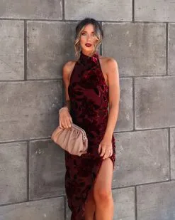 ACOA-001 Like Fine Wine Asymmetrical Halter Burnout Velvet Midi Dress - Burgundy - FINAL SALE -clothes Sales Myproject 1 2022 10 20T100231.573