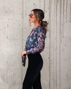 FATE-001 Kate Floral Burnout Velvet Bodysuit - FINAL SALE -clothes Sales Myproject 1 2022 10 20T133242.401