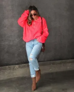 Octavia Pocketed Half Zip Fleece - Coral - FINAL SALE -clothes Sales Myproject 1 2022 12 02T111054.978