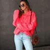Octavia Pocketed Half Zip Fleece - Coral - FINAL SALE