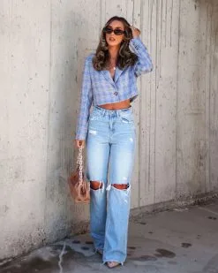 Find A Way Plaid Crop Blazer - FINAL SALE -clothes Sales Myproject 1 2022 12 09T082510.610