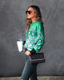 Westley Knit Bandana Sweater - Hunter Green - FINAL SALE -clothes Sales Myproject 1 2022 12 16T085615.545