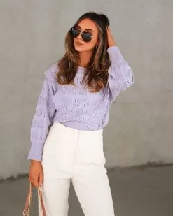 Miss You Knit Ruffle Sweater - FINAL SALE