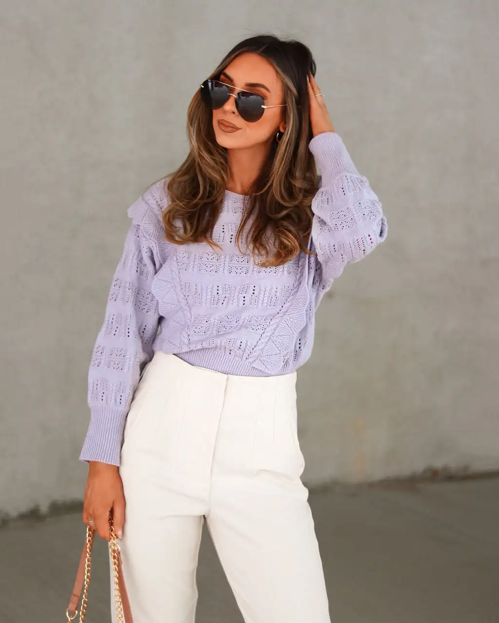 Miss You Knit Ruffle Sweater - FINAL SALE 1 Miss You Knit Ruffle Sweater - FINAL SALE