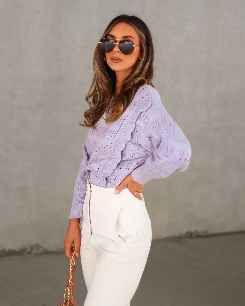 Miss You Knit Ruffle Sweater - FINAL SALE 5 Miss You Knit Ruffle Sweater - FINAL SALE - Image 5