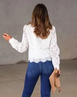 Cherish Crochet Lace Jacket - White - SALE -clothes Sales Myproject 1 2023 01 16T130131.313