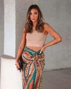 FATE-001 Hidden Treasures Printed Slit Midi Skirt -clothes Sales Myproject 1 2023 01 16T130303.587