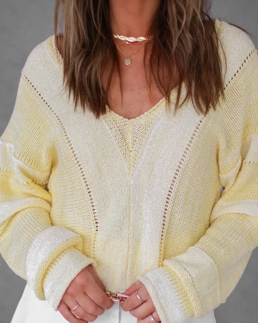 Hidden Cove Knit Sweater - Yellow - SALE 2 Hidden Cove Knit Sweater - Yellow - SALE - Image 2