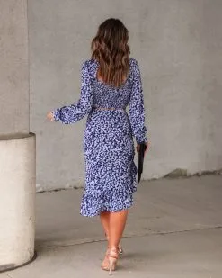 EMOR-001 Flower Market Strolls Ruched Ruffle Midi Skirt - Black/Blue -clothes Sales Myproject 1 2023 01 20T164349.403