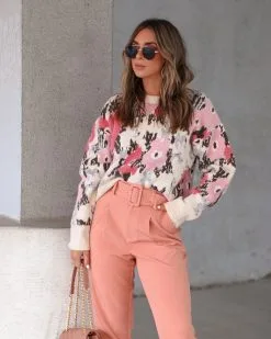 Kiera Floral Knit Sweater - FINAL SALE