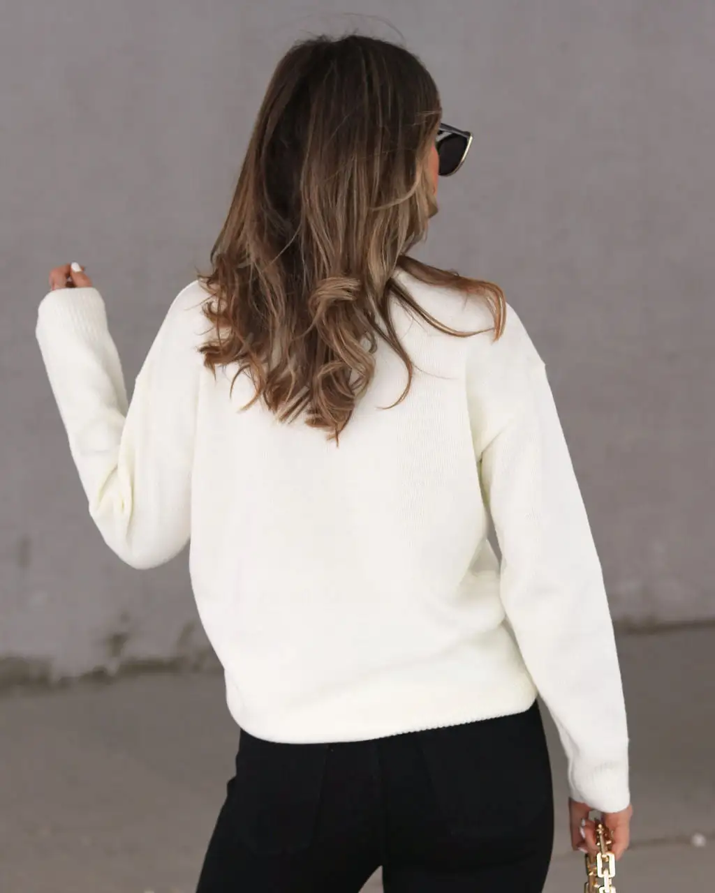 Victory Knit Sweater - Ivory - SALE 4 Victory Knit Sweater - Ivory - SALE - Image 4