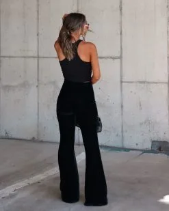 SALT-001 Amani High Rise Velvet Flare Pants - Black - FINAL SALE -clothes Sales Myproject 1 56