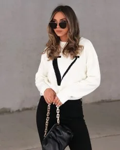 Victory Knit Sweater - Ivory - SALE