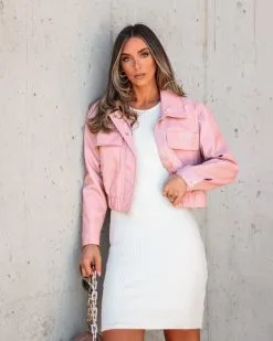 LUMI-001 Gretchen Faux Leather Jacket - Light Pink - FINAL SALE 9 LUMI-001 Gretchen Faux Leather Jacket - Light Pink - FINAL SALE -clothes Sales Myproject 1 75