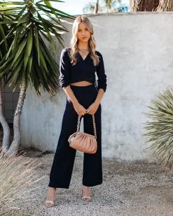 ALL-001 Nadia Wide Leg Knit Pants - Navy - FINAL SALE -clothes Sales NADIATWOPIECENAVY 2 272b0348 5380 4a6c b29e b0cbaf2d316f