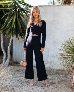 ALL-001 Nadia Wide Leg Knit Pants - Navy - FINAL SALE -clothes Sales NADIATWOPIECENAVY 7f2a7e6f 2aa2 4867 b2fd 986413826bdc