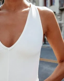 CHRY-001 Never Understated Ribbed Bodysuit - White - SALE 9 CHRY-001 Never Understated Ribbed Bodysuit - White - SALE -clothes Sales Neverunderstandribbedbodysuitwhite97