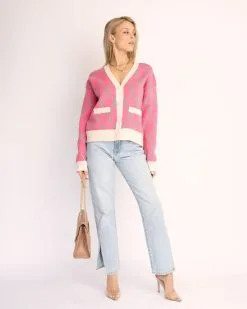 Nicola Knit Cardigan - Pink - FINAL SALE 13 Nicola Knit Cardigan - Pink - FINAL SALE -clothes Sales NicolaKnitCardigan Pink 2