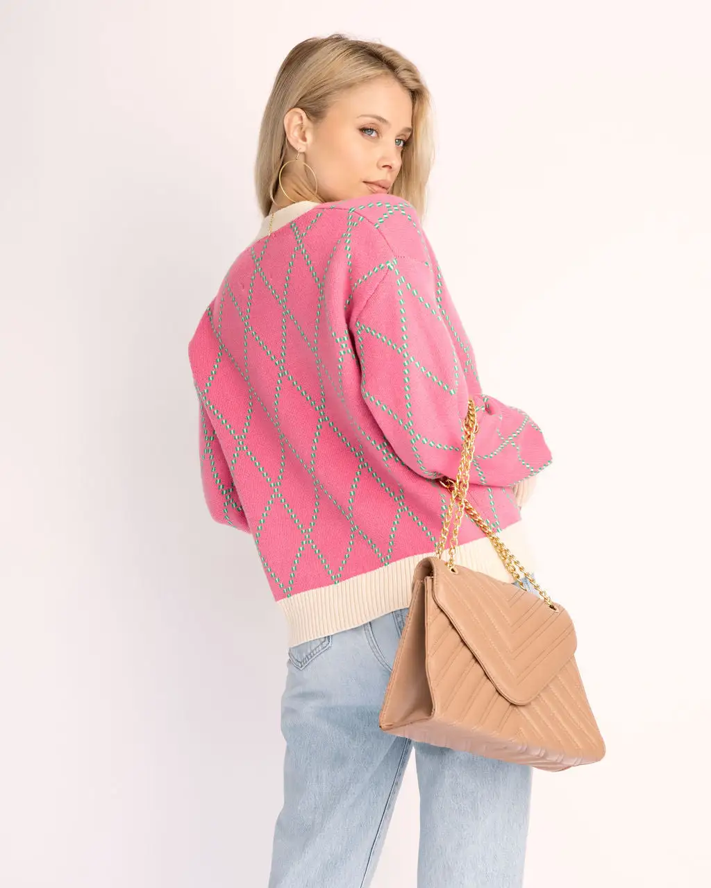 Nicola Knit Cardigan - Pink - FINAL SALE 4 Nicola Knit Cardigan - Pink - FINAL SALE - Image 4