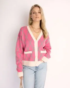 Nicola Knit Cardigan - Pink - FINAL SALE 12 Nicola Knit Cardigan - Pink - FINAL SALE -clothes Sales NicolaKnitCardigan Pink 6