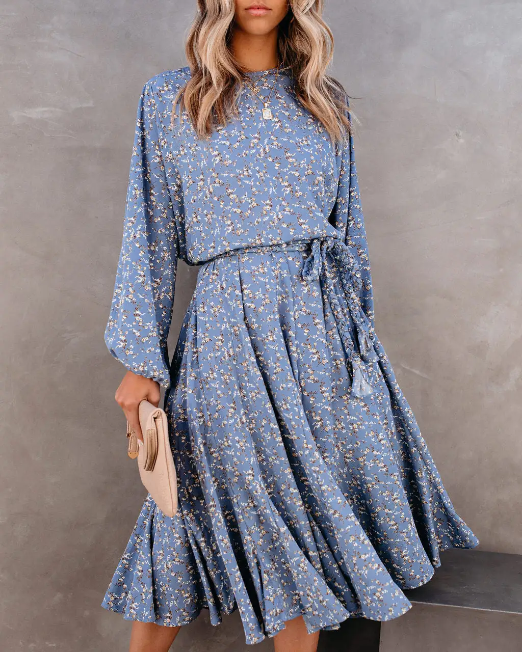 Nothing But Blue Skies Floral Rope Tie Midi Dress - FINAL SALE 9 Nothing But Blue Skies Floral Rope Tie Midi Dress - FINAL SALE - Image 9