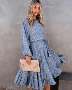 Nothing But Blue Skies Floral Rope Tie Midi Dress - FINAL SALE 19 Nothing But Blue Skies Floral Rope Tie Midi Dress - FINAL SALE -clothes Sales NothingButBlueSkiesFloralRopeTieMidiDress 41