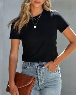 WISH-001 Old Skool Classic Tee - Black - FINAL SALE -clothes Sales OldSkoolClassicTeeBlack52