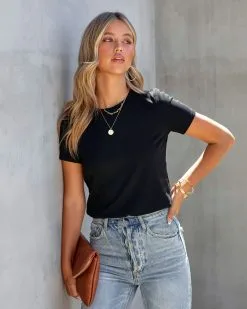 WISH-001 Old Skool Classic Tee - Black - FINAL SALE