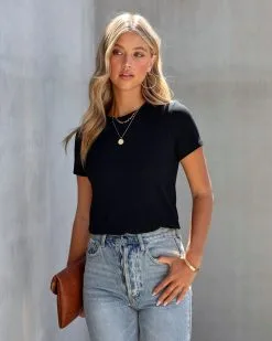 WISH-001 Old Skool Classic Tee - Black - FINAL SALE -clothes Sales OldSkoolClassicTeeBlack61