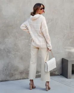 Out Of Line Knit Cowl Neck Sweater - Beige/White - SALE 10 Out Of Line Knit Cowl Neck Sweater - Beige/White - SALE -clothes Sales OutOfLineKnitCowlNeckSweater Beige White 8